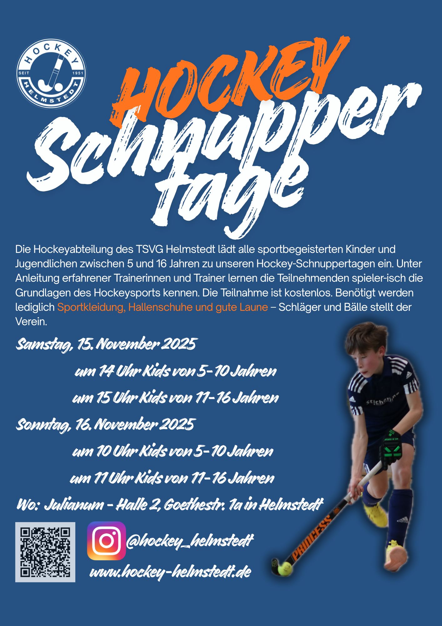Hockey-Schnuppertage in Helmstedt